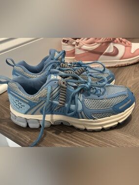 Nike Kids Light Blue and Gray Running Sneakers